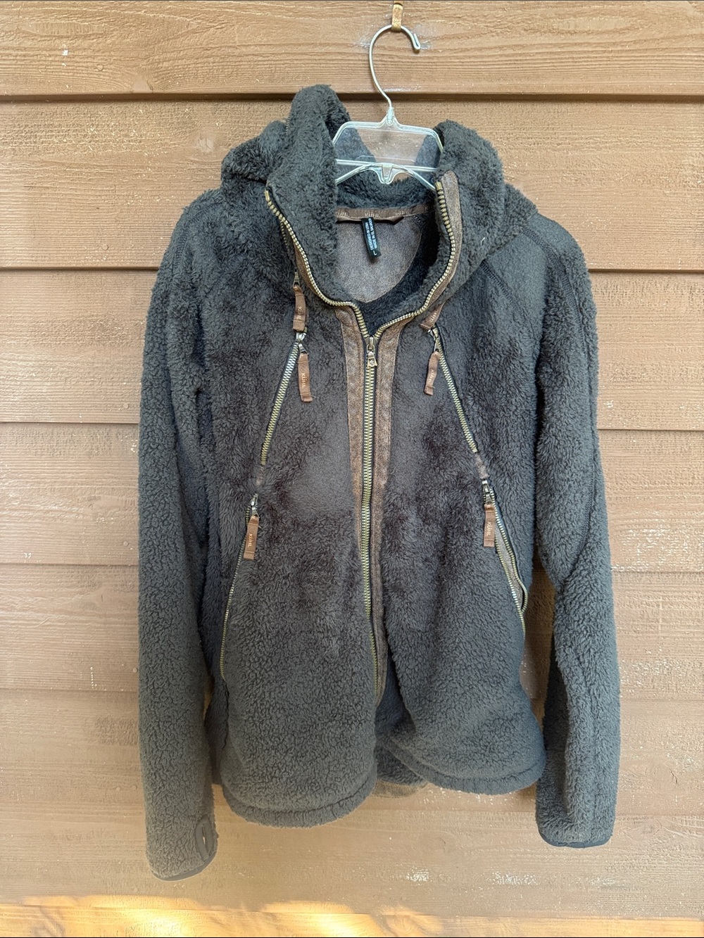 Kuhl Dark Gray Hooded Women’s Jacket with Zip Pockets size Large
